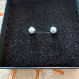 Classic Silver Ball Stud Earrings